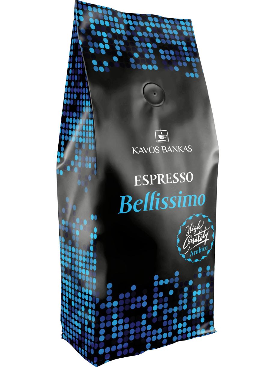 Espresso Bellissimo Black Kavos Pupelės - 1 KG