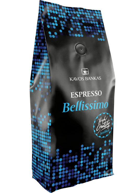 Espresso Bellissimo Black Kavos Pupelės - 1 KG