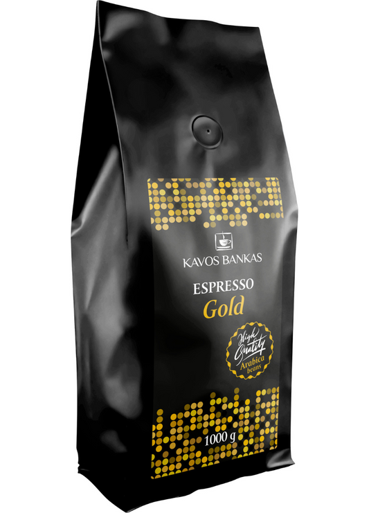 Espresso Gold Black Kavos Pupelės - 1 KG