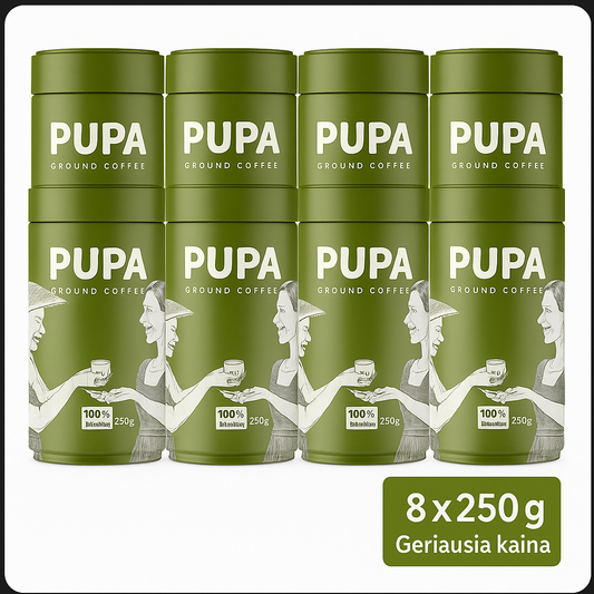 PUPA Azija Malta kava - 8 x 250 g