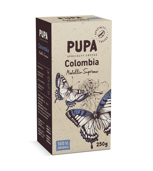 PUPA Colombia Medellin Supremo vakuume Malta kava - 250 g